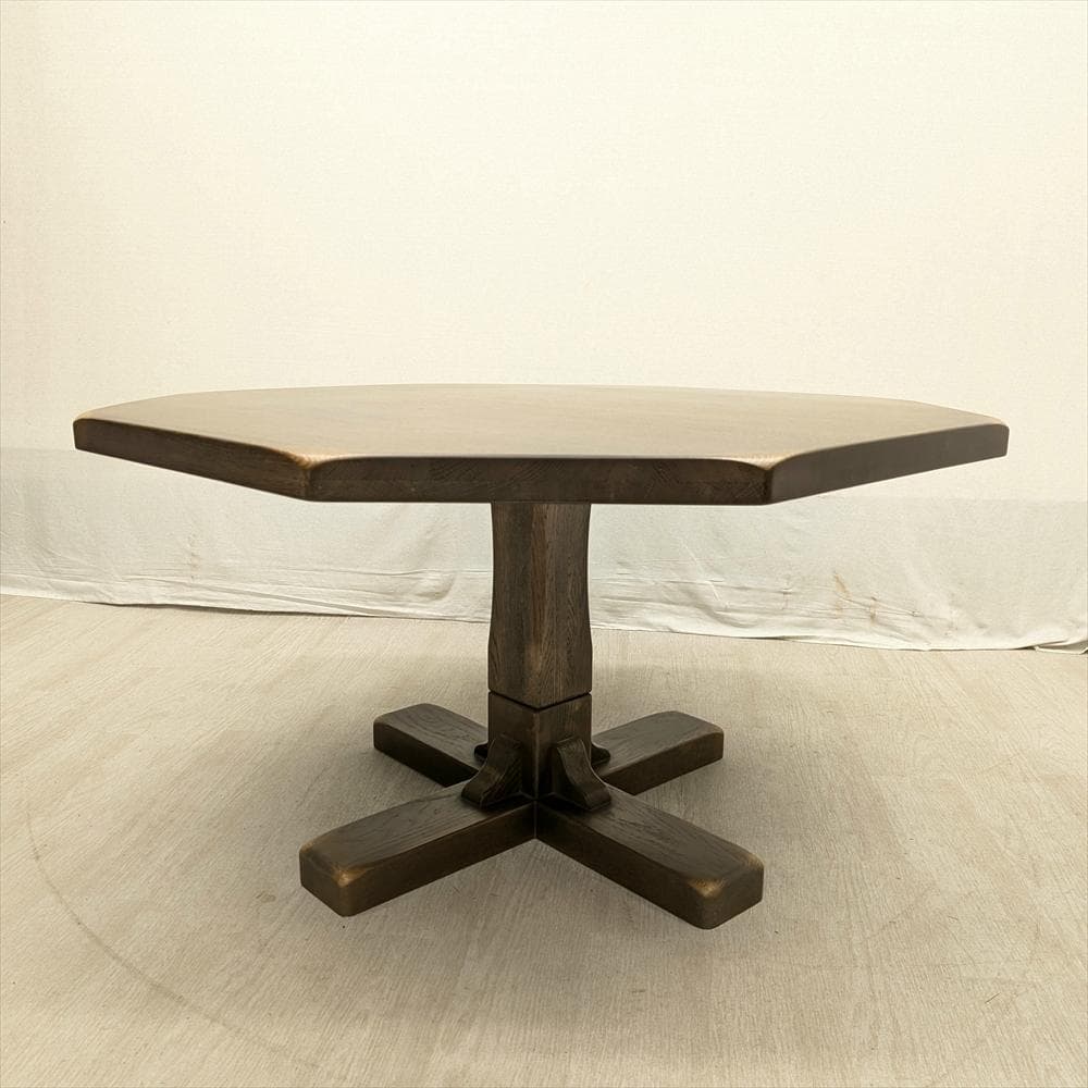 柏木工　ウィルダネス　飛騨家具　楢 ナラ材　ダイニングテーブル　食卓　八角形