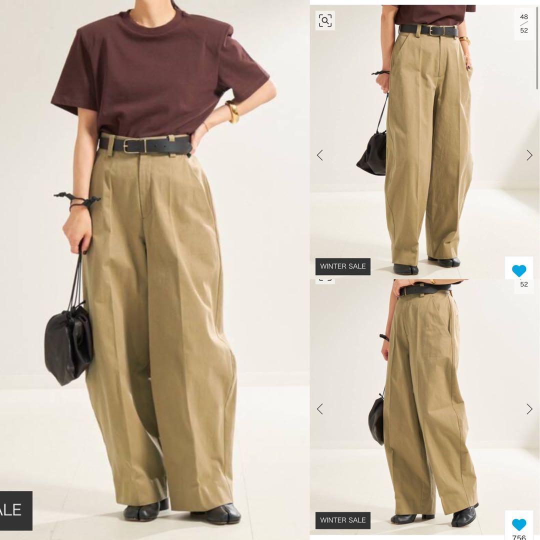 Plage 24AW R’IAM WIDE チノパンツ キャメル 38