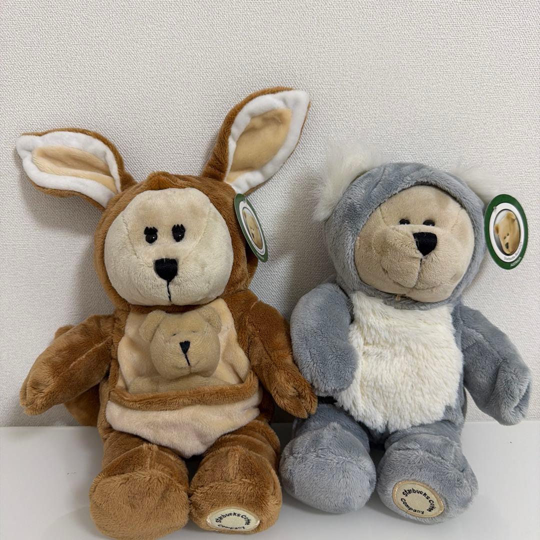 スタバ　オーストラリア限定　ベアリスタ　カンガルーとコアラのぬいぐるみ