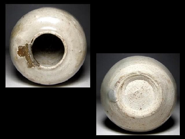 時代 宋胡録茶入 「長雨」 挽家 表千家十二代 惺斎花押　　　　m145