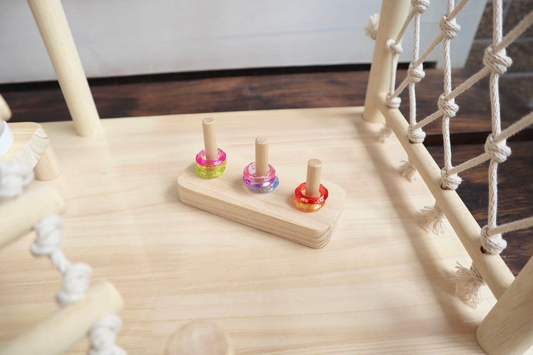 ことりのおおきなあそびば　ミラー付き　文鳥　インコ　バードアスレチック　ブランコ