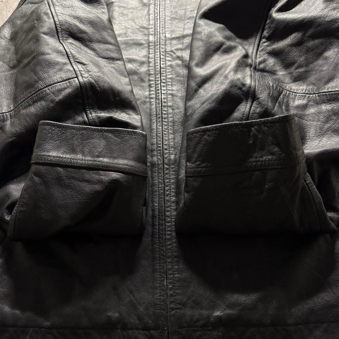 【90s vintage】OLD GAP 3L シングルライダース　レザー 本革