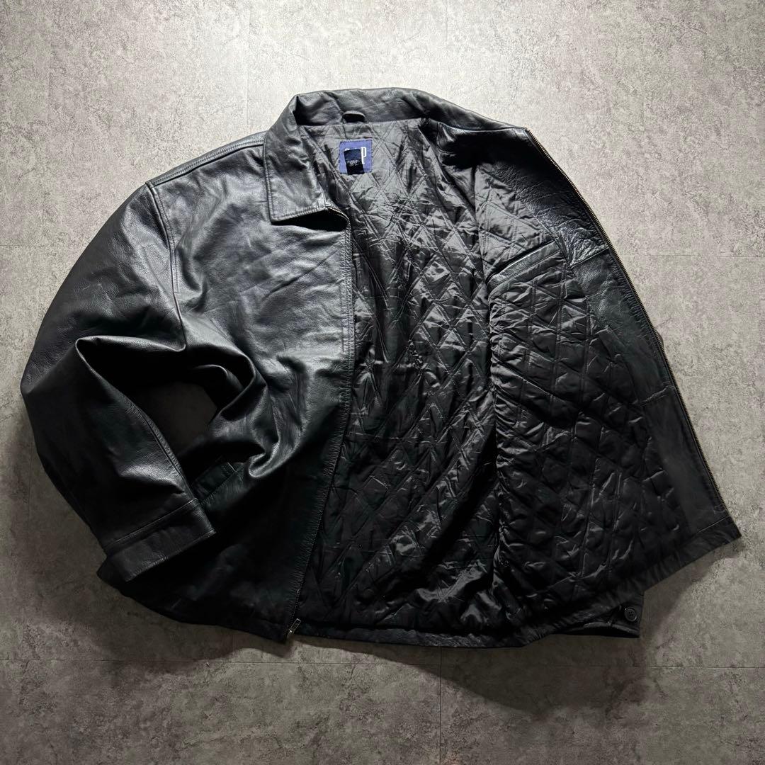 【90s vintage】OLD GAP 3L シングルライダース　レザー 本革