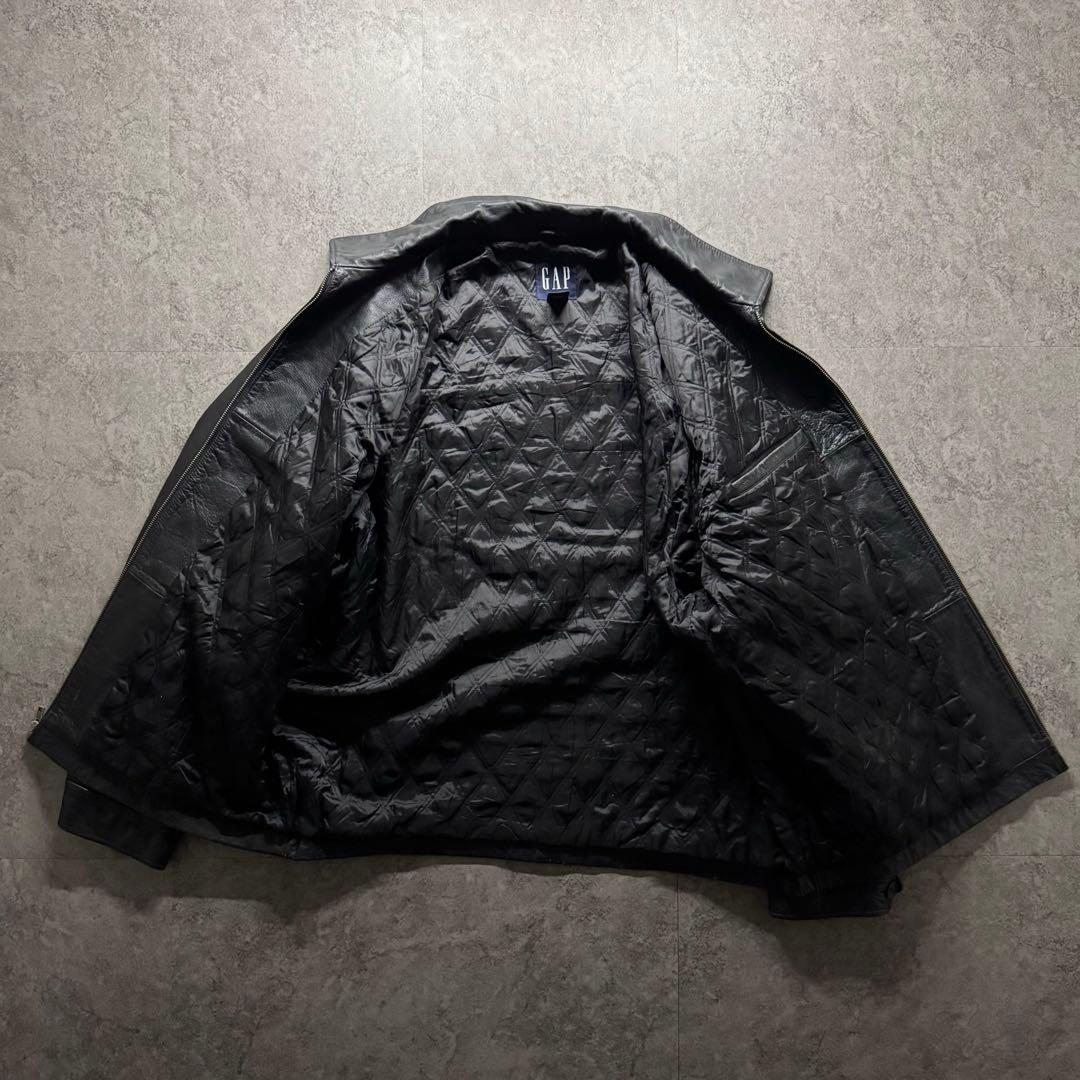 【90s vintage】OLD GAP 3L シングルライダース　レザー 本革