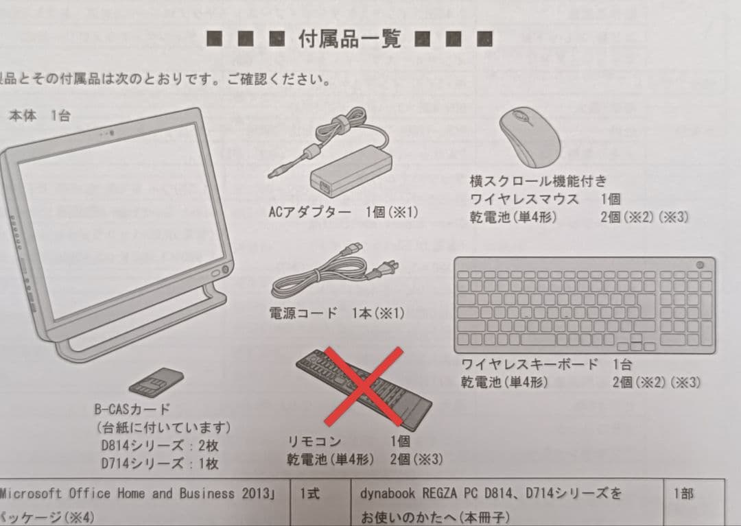 TOSHIBA 東芝 dynabook REGZA PC D814 一体型