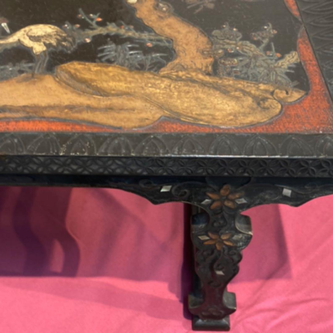 正倉院御物　唐物　松鶴四方台　壇紋