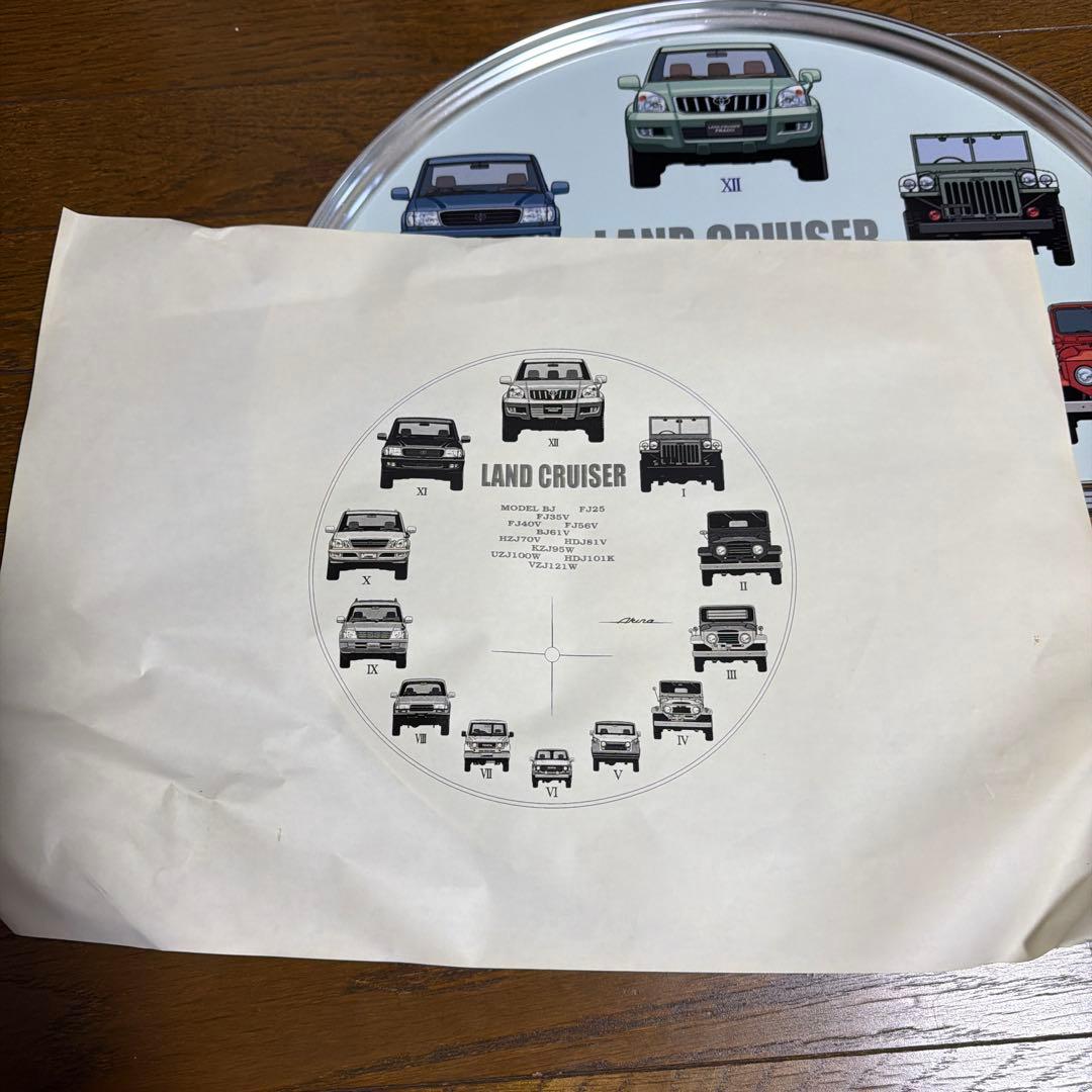 K*a様 ランクルファン必見！ ランドクルーザー イラスト 壁掛け時計（時計機能