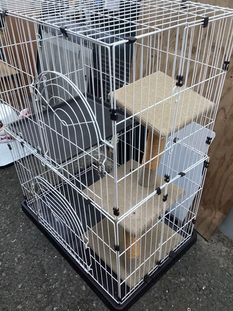 キャットタワー inペットゲージ屋根付き キャットゲージ 組立て品