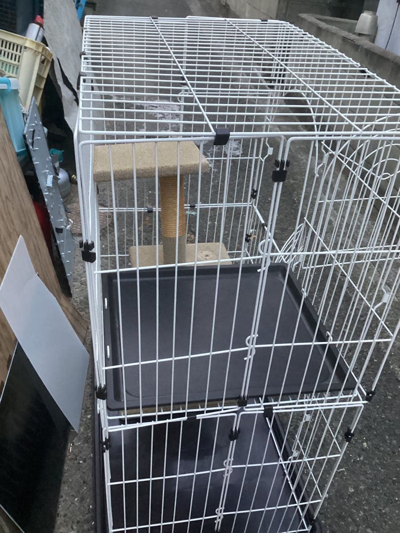 キャットタワー inペットゲージ屋根付き キャットゲージ 組立て品