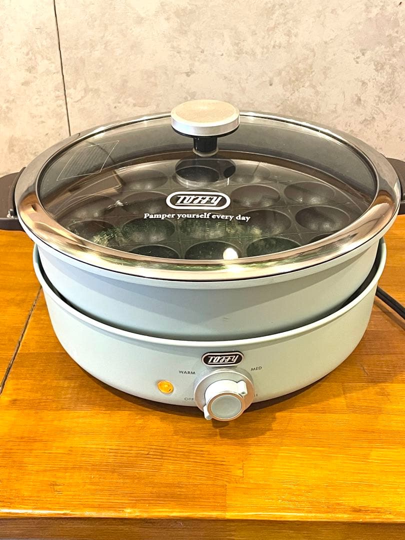 【TOFFY】電気グリル鍋 たこ焼き器 取扱説明書・箱付き