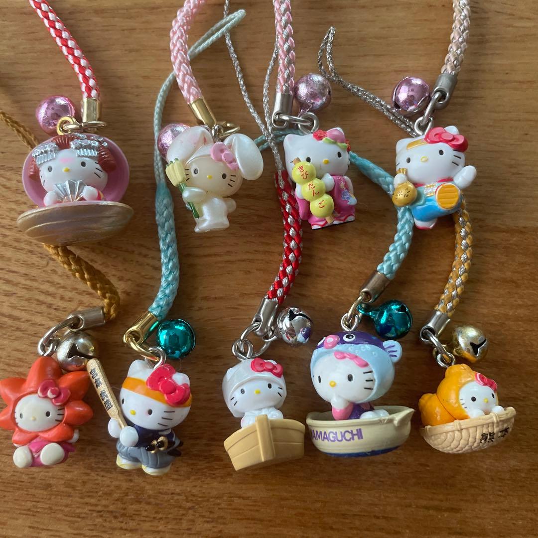 ご当地 キティ 地域限定 根付け ファスナーマスコット 74個 まとめ売り