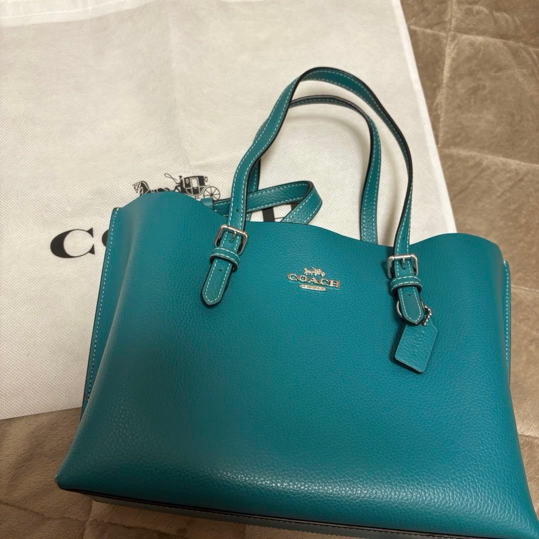 COACH ターコイズ ショルダーバッグ