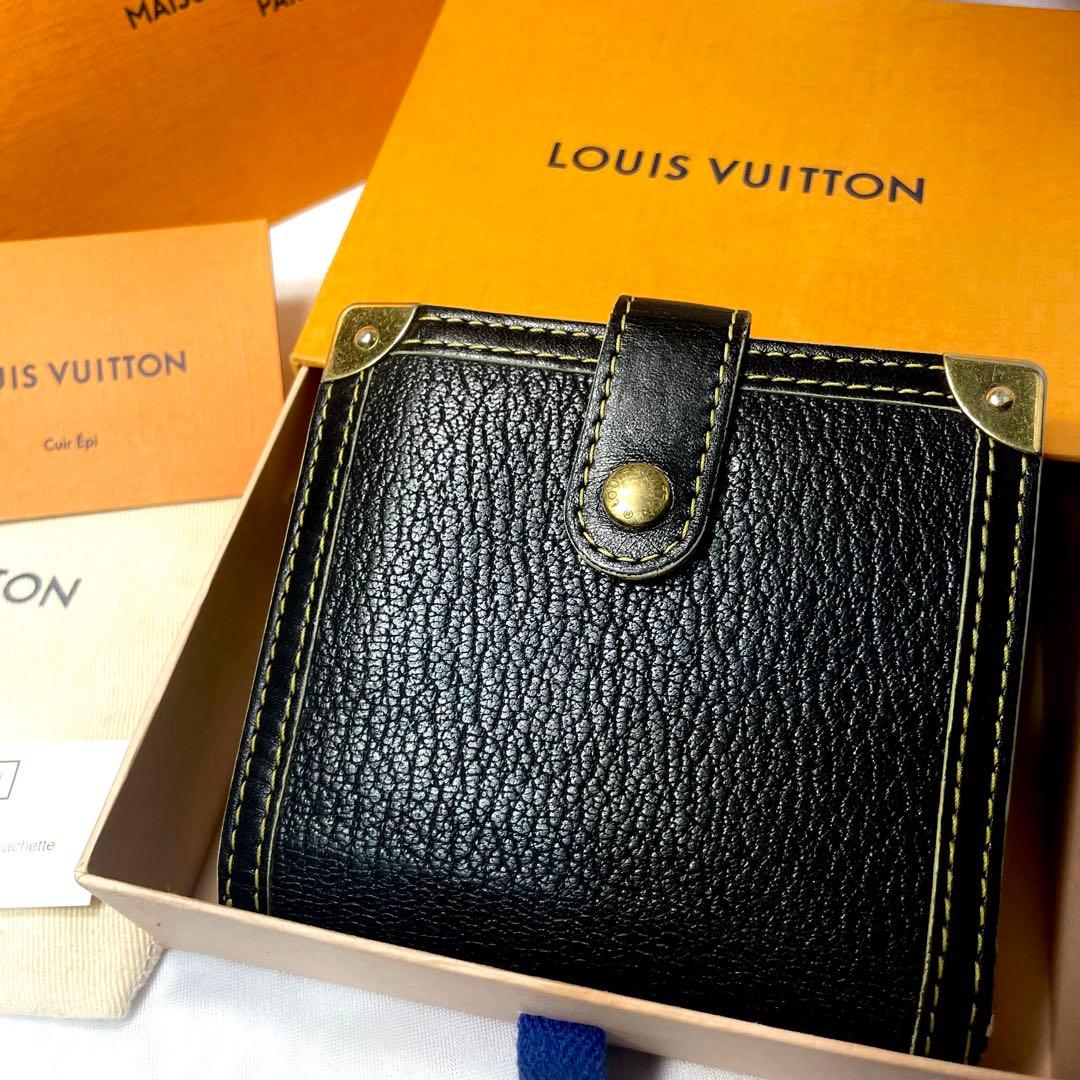 ルイヴィトン スハリ コンパクトジップ M91828 ノワール 二つ折り財布