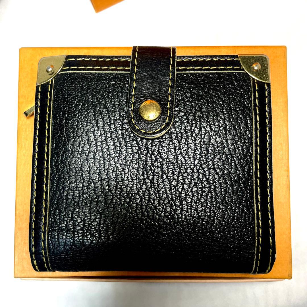 ルイヴィトン スハリ コンパクトジップ M91828 ノワール 二つ折り財布