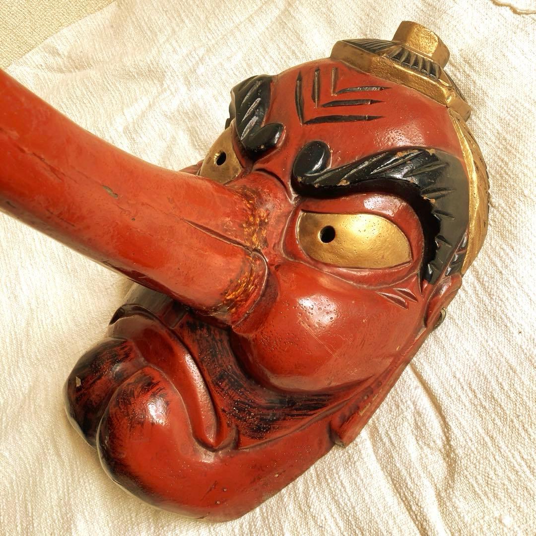 巨大天狗面　骨董　アンティーク