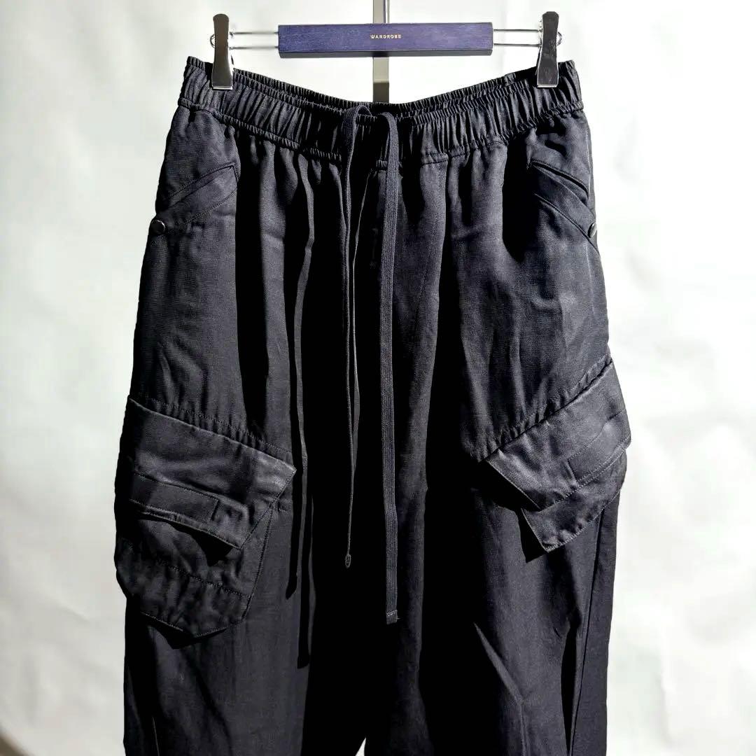美品 JULIUS 22SS CargoSarouelTrouser 2 黒