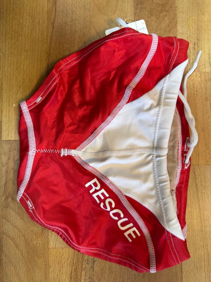 SPEEDO 競泳水着 赤 S サイズ RESCUE