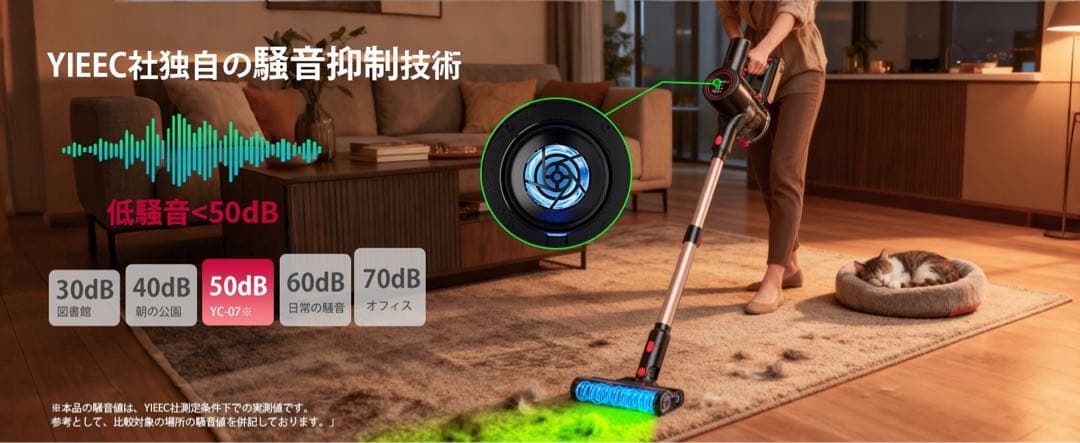 AI搭載 自走式コードレス掃除機 70Kpa強力吸引 LEDパネル搭載