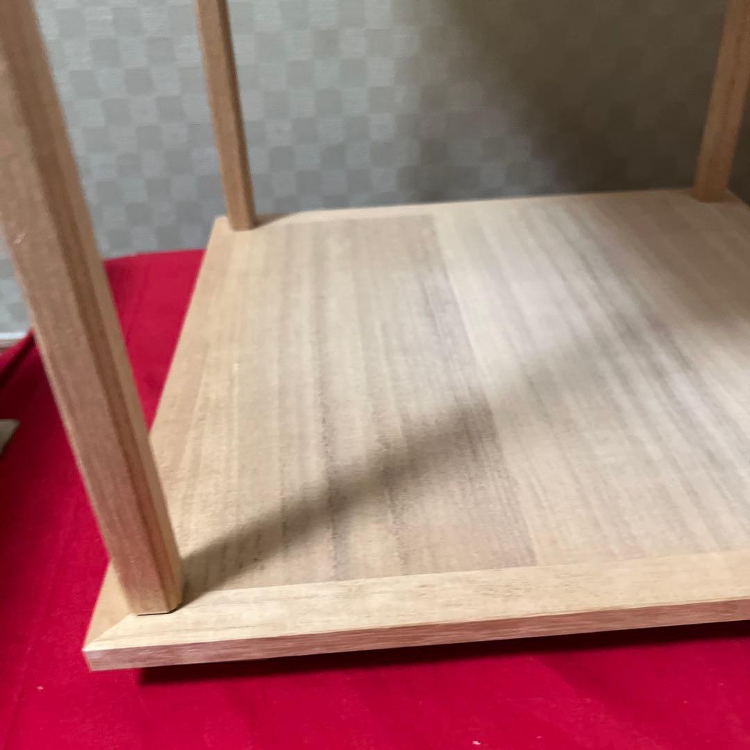 未使用超美品　惺斎好 桐木地 糸巻透二重棚 表千家 茶道具