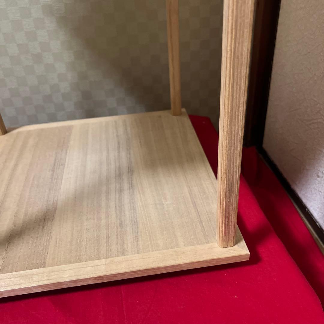 未使用超美品　惺斎好 桐木地 糸巻透二重棚 表千家 茶道具