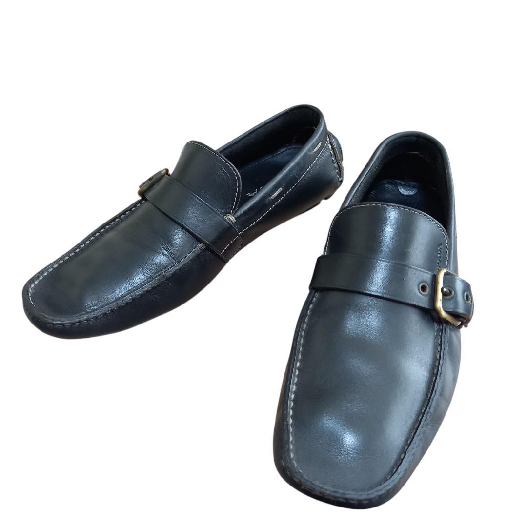 即日配送★ PRADA プラダ ドライビングシューズ ブラック レザー 28