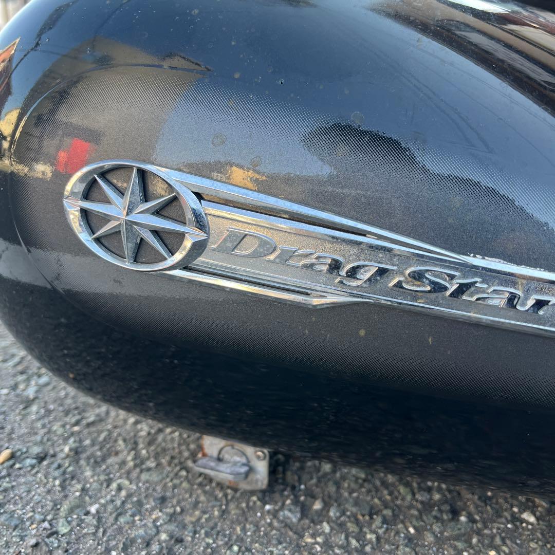 （002）ドラッグスター400 VH01J 取り外し　純正タンク　凹みなし　黒