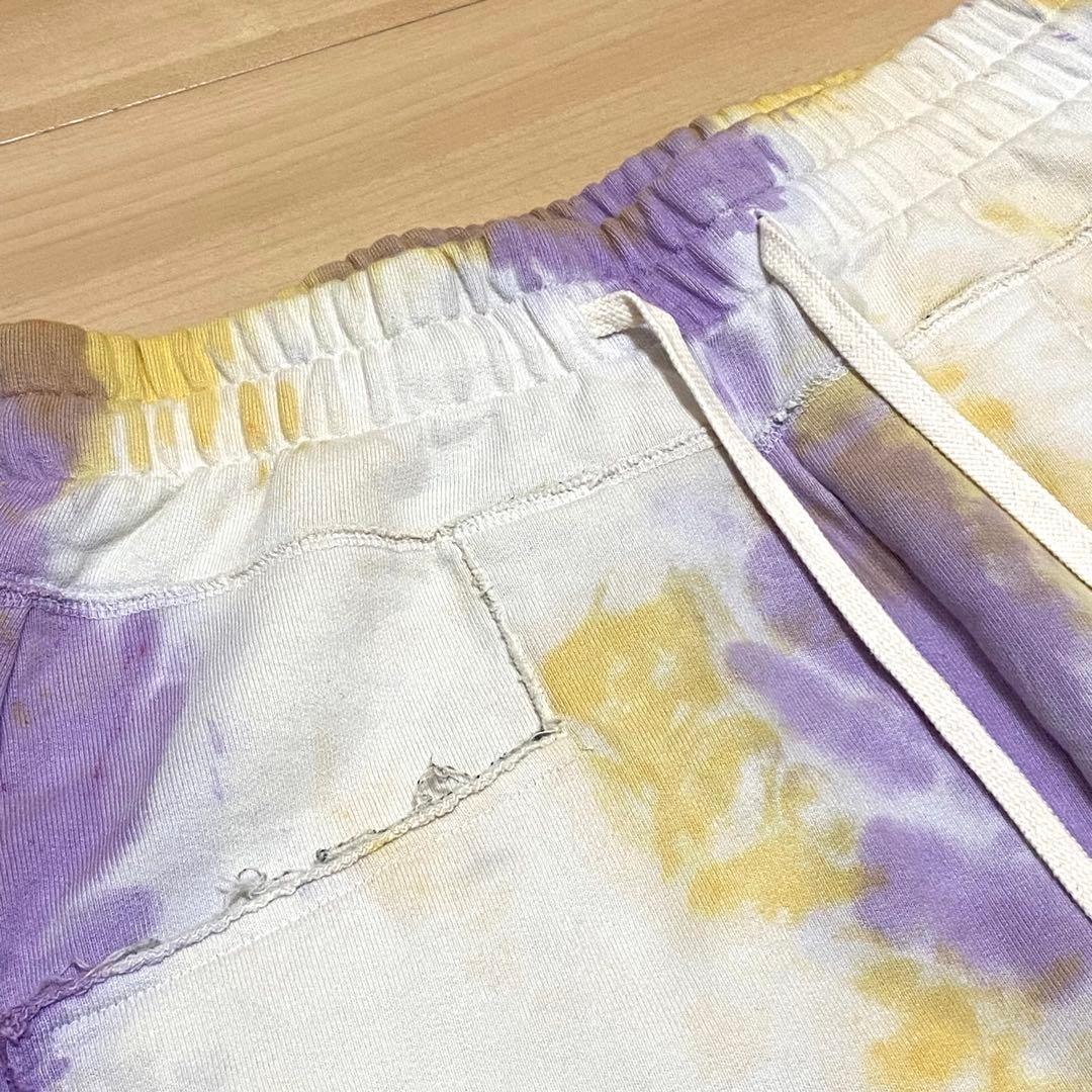 [美品]CVTVLISTカタリストサルエルパンツ白タイダイ2