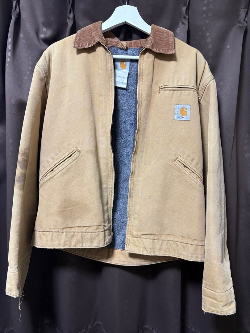 Carhartt デトロイトジャケットサイズ40 希少サイズ 短丈 ジップなし
