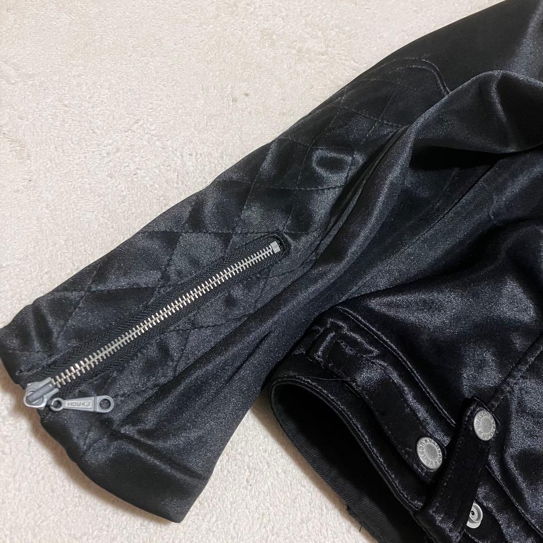 バンソン VANSON スカル刺繍 ボンディング ライダースジャケット XXL