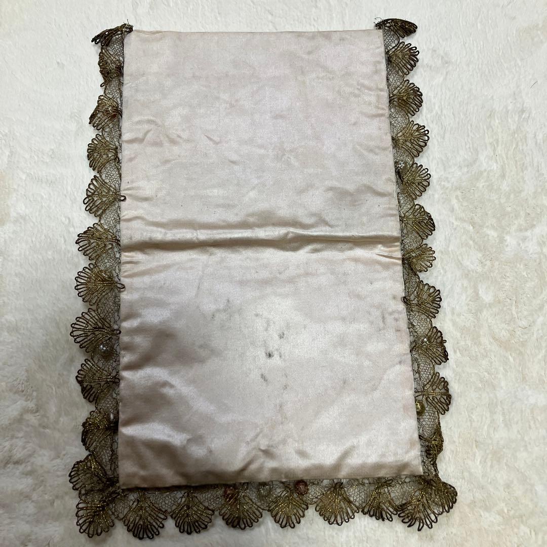 フランスアンティーク　刺繍　シルク　ケース