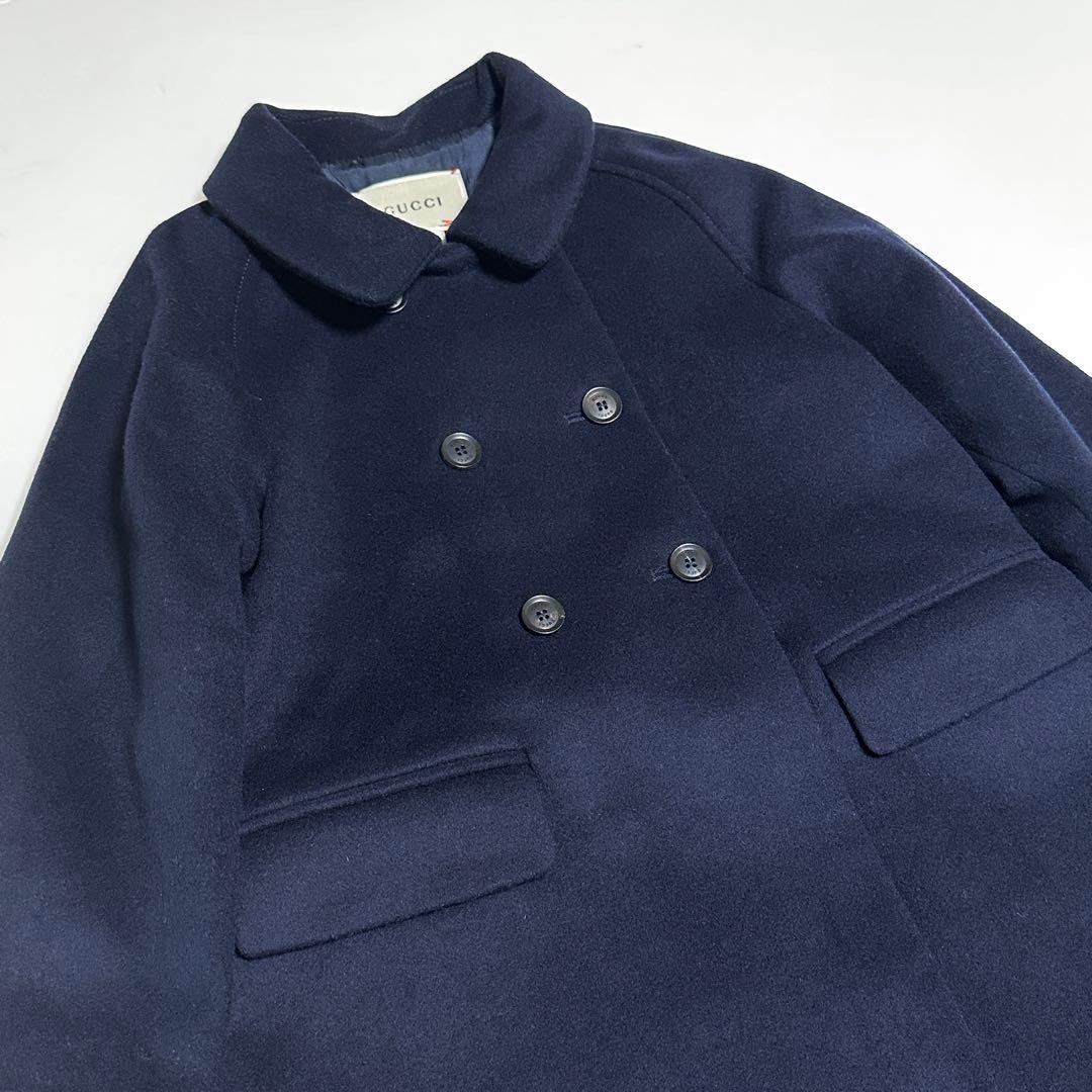 GUCCI チルドレンズ size5 紺 ステンカラーコート キッズ 女の子用