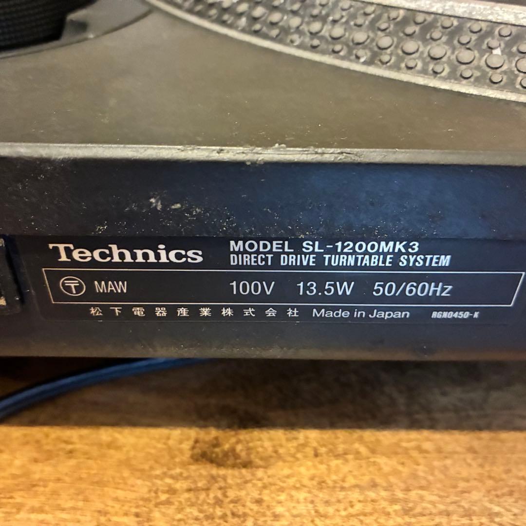 【ジャンク】Technics SL-1200MK3 ターンテーブル