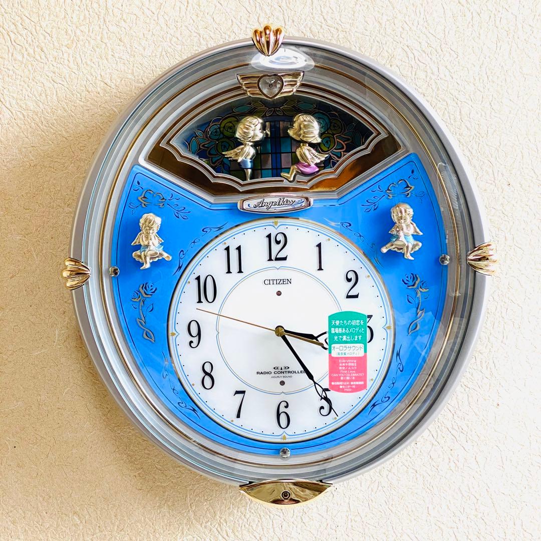 シチズン エンジェルキス 電波掛け時計 6曲メロディ入り 4MN404