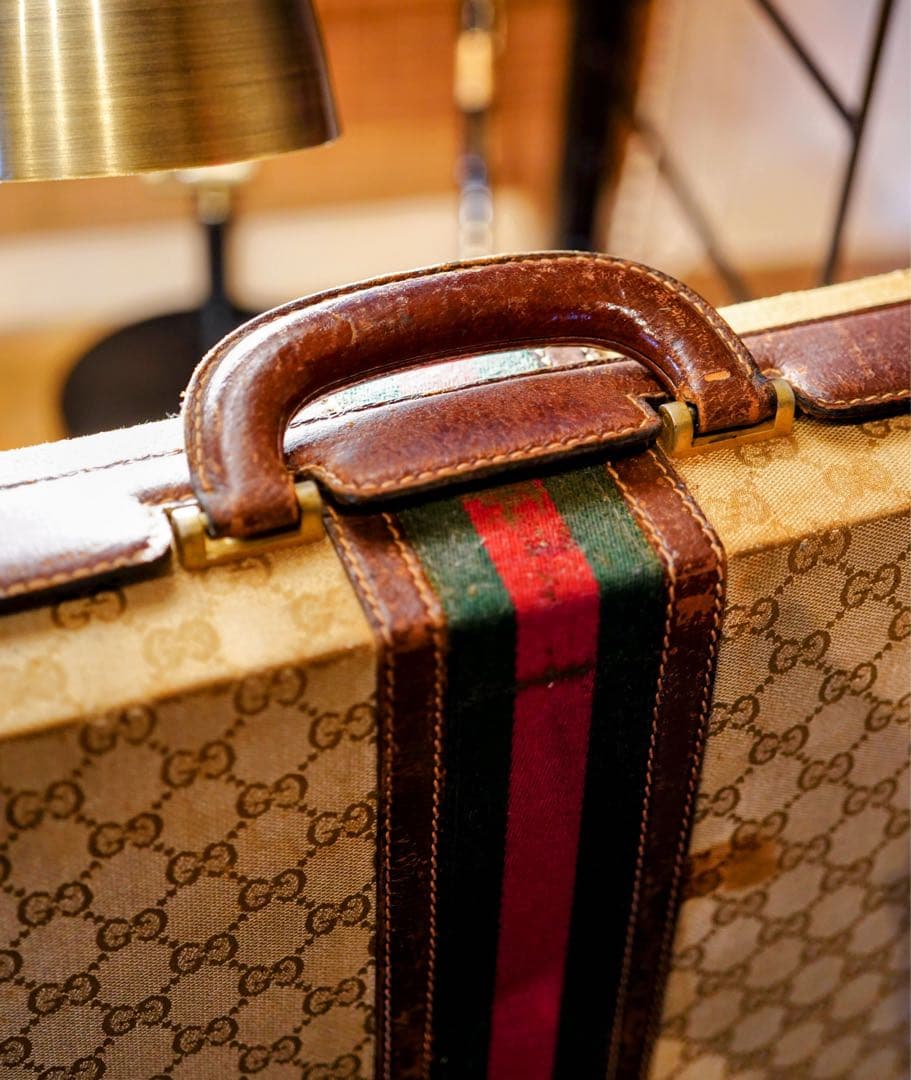 グッチ　1970s トランク　カバン　ハンドバッグ　ヴィンテージ　オールドグッチ