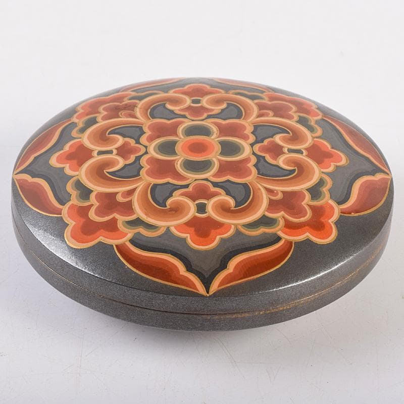 茶道具　梨地　花蒔絵　香合　時代箱付　M　R8948