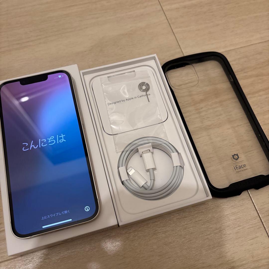 【美品】Apple iPhone 13 ホワイト 本体 白 iface