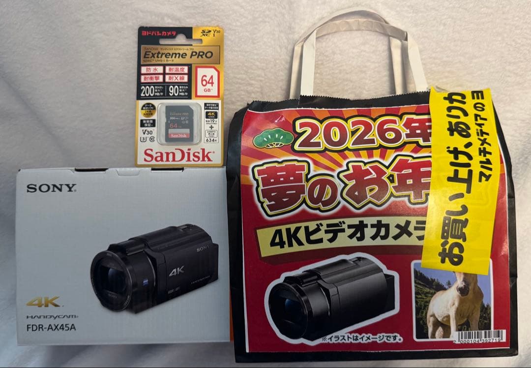 ヨドバシ 福箱 4Kビデオカメラの夢 FDR-AX45A ヨドバシカメラ 福袋