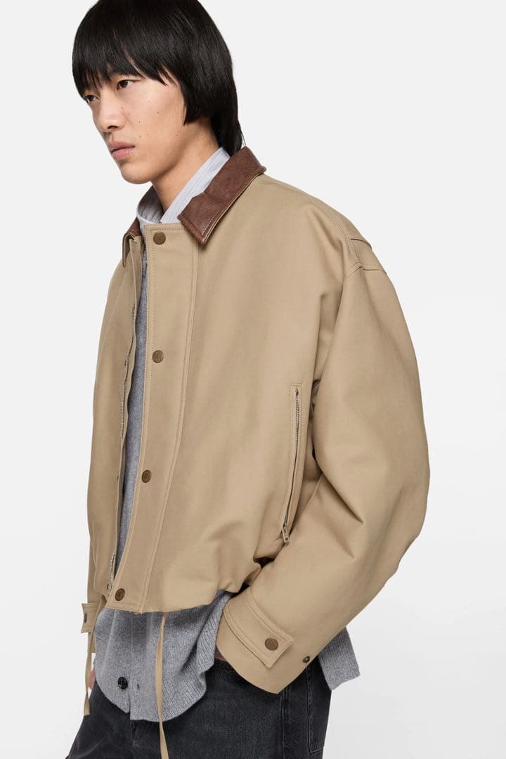 u*7様 Acne Studios ツイルジャケット カーキ 46 正規品 短丈