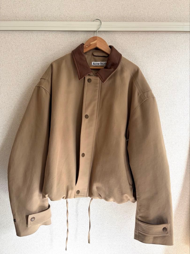u*7様 Acne Studios ツイルジャケット カーキ 46 正規品 短丈