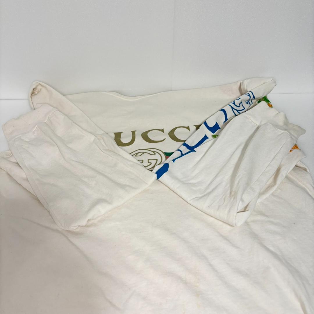 【ランクC】GUCCI オールドロゴ ドラゴン刺繍 ロンT Mサイズ メンズ