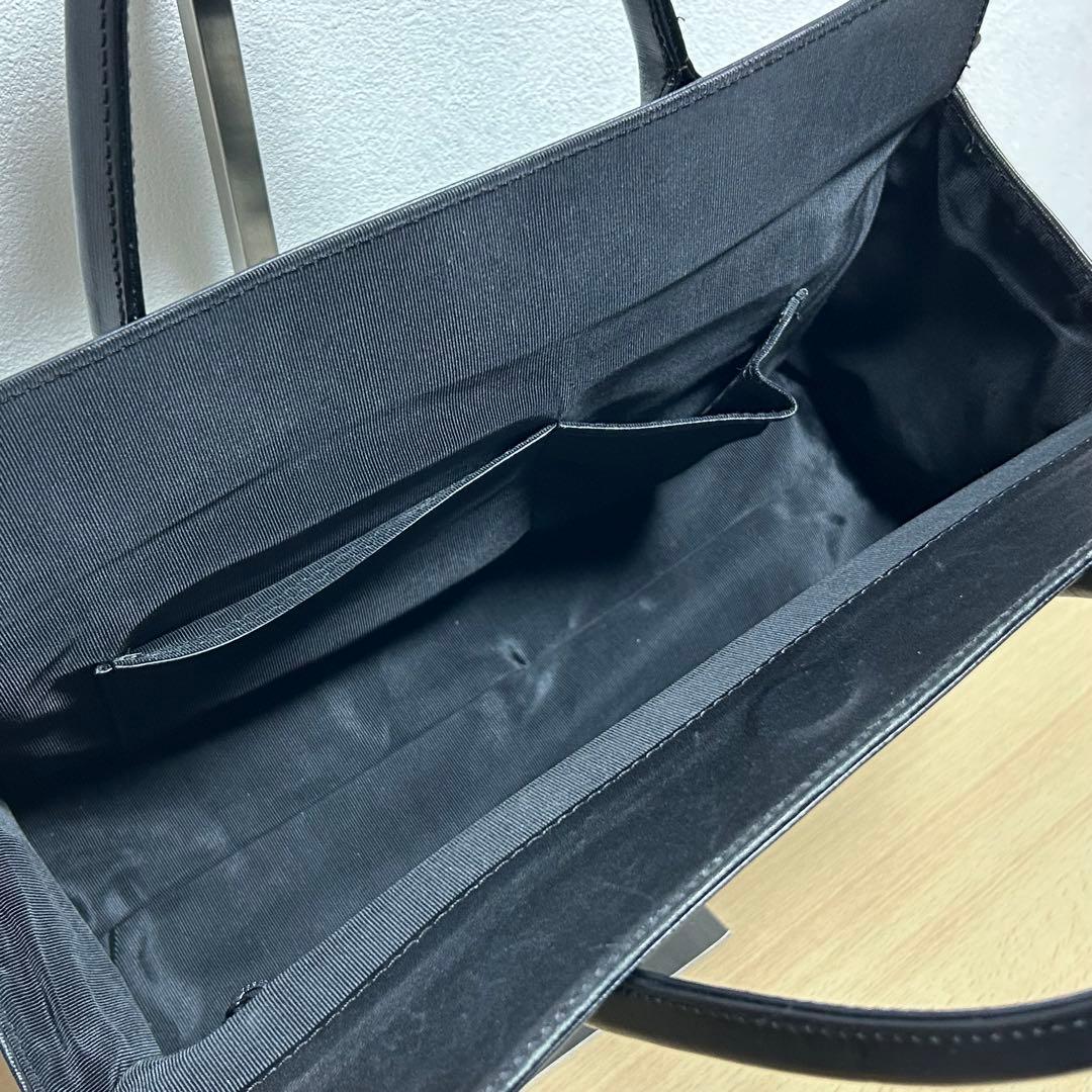 坂本これくしょん 蒔絵レザーバッグ ハンドバッグ 花柄刺繍 美品