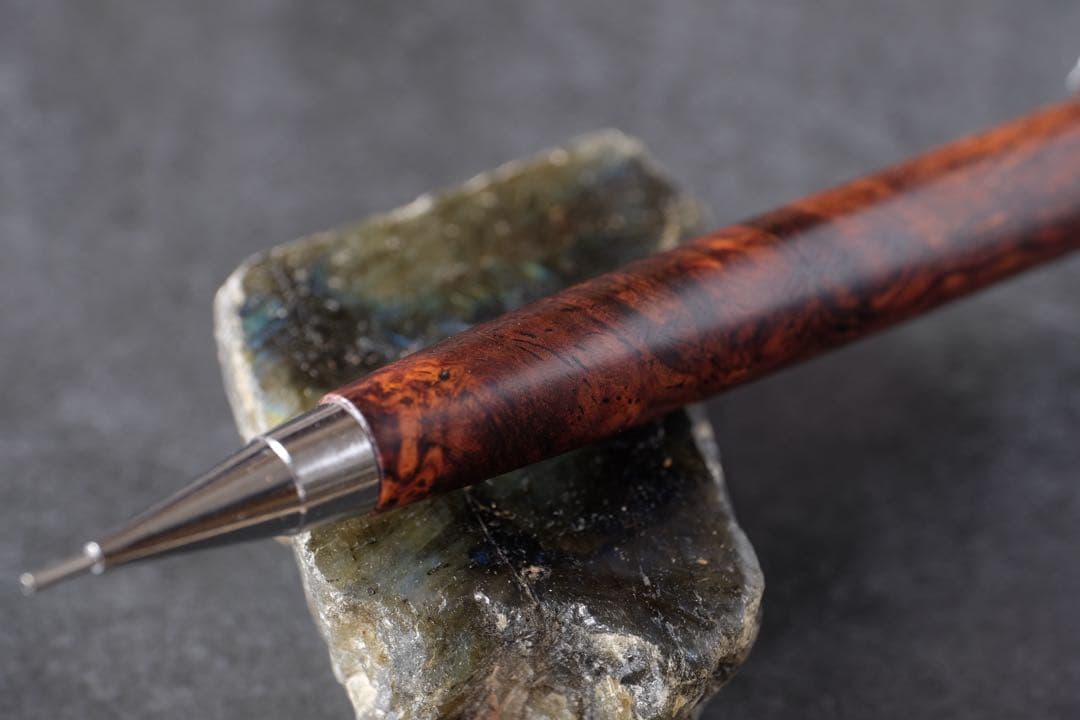 PG5木軸カスタム0184　高村杢工房 製図用シャーペン　ホンジュラスローズ瘤