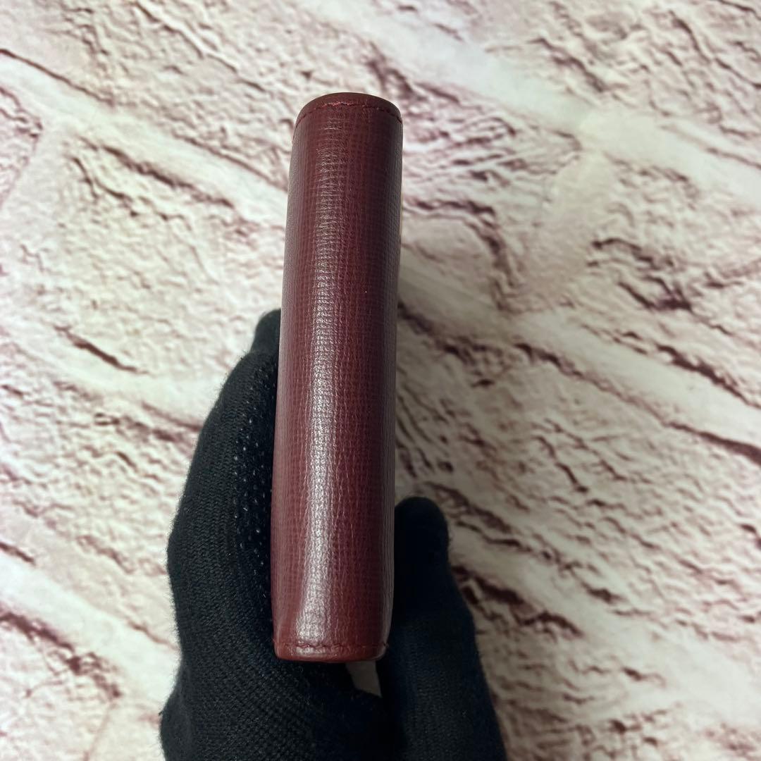 カルティエ✨がま口 ゴールド金具 三つ折り財布 マストライン 本革 レザー