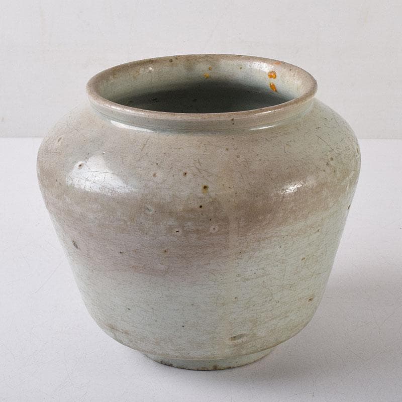 朝鮮美術　李朝　高麗白磁　壷　C　R8595