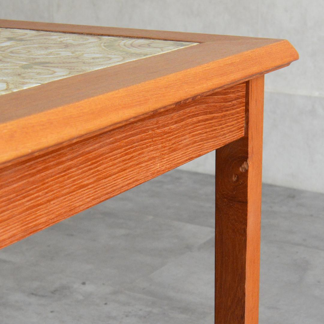 Ran　デンマーク タイルトップ チーク サイドテーブル 北欧家具