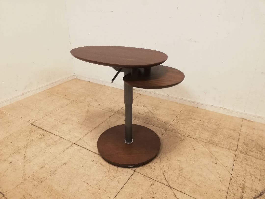 モデルルーム展示品 カリモク家具 ウォールナット 昇降式サイドテーブル