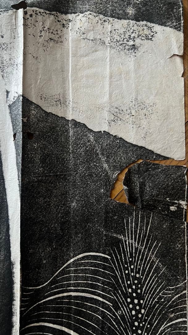 拓本 達磨東渡図 紙面110×53cm