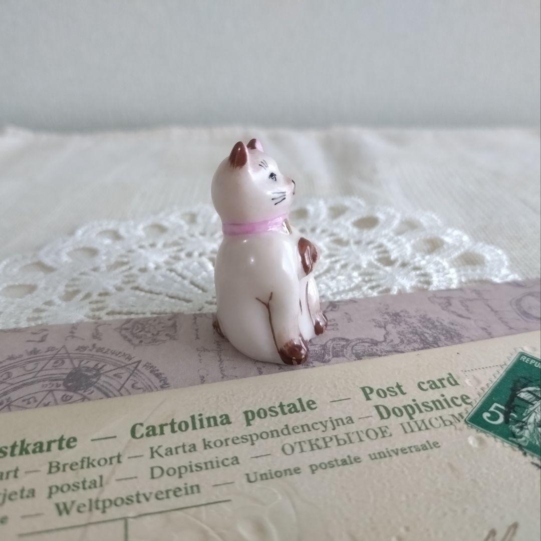 リモージュボックス　猫　ネコ　椅子　花束　ブーケ　手紙　フランス製　ヴィンテージ