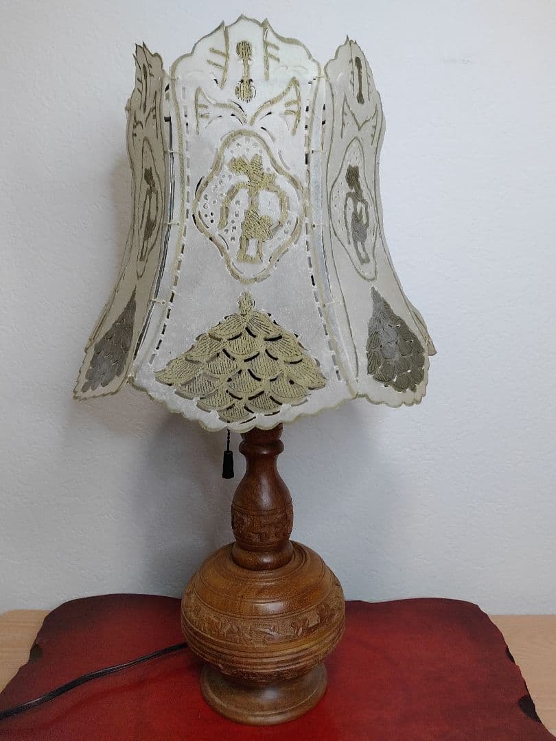 キャメルランプ 卓上ランプ テーブルランプ ラクダ皮 ヴィンテージ