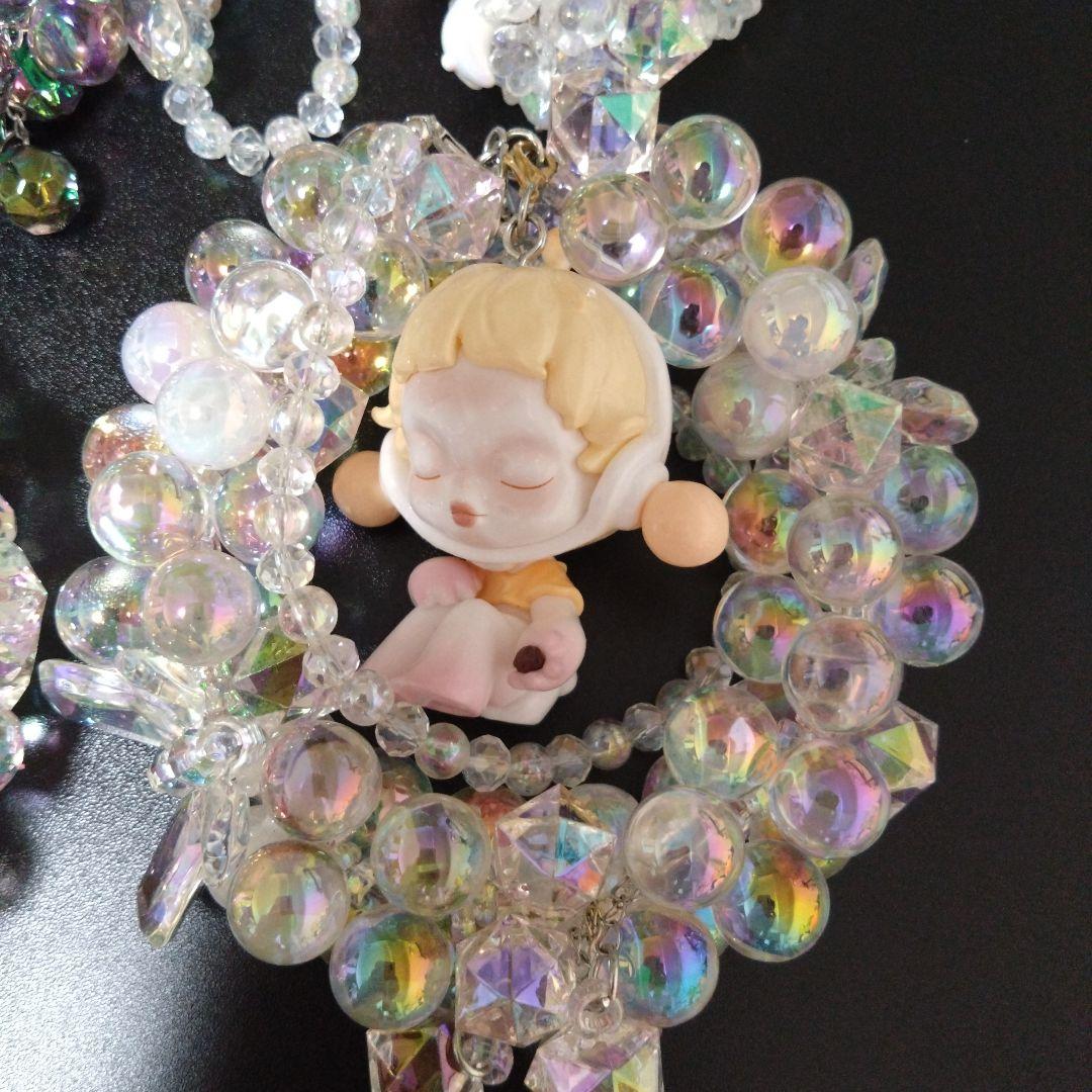 【バラ売り可能】ハンドメイド アクリルビーズ リース　スカルパンダ　6点セット